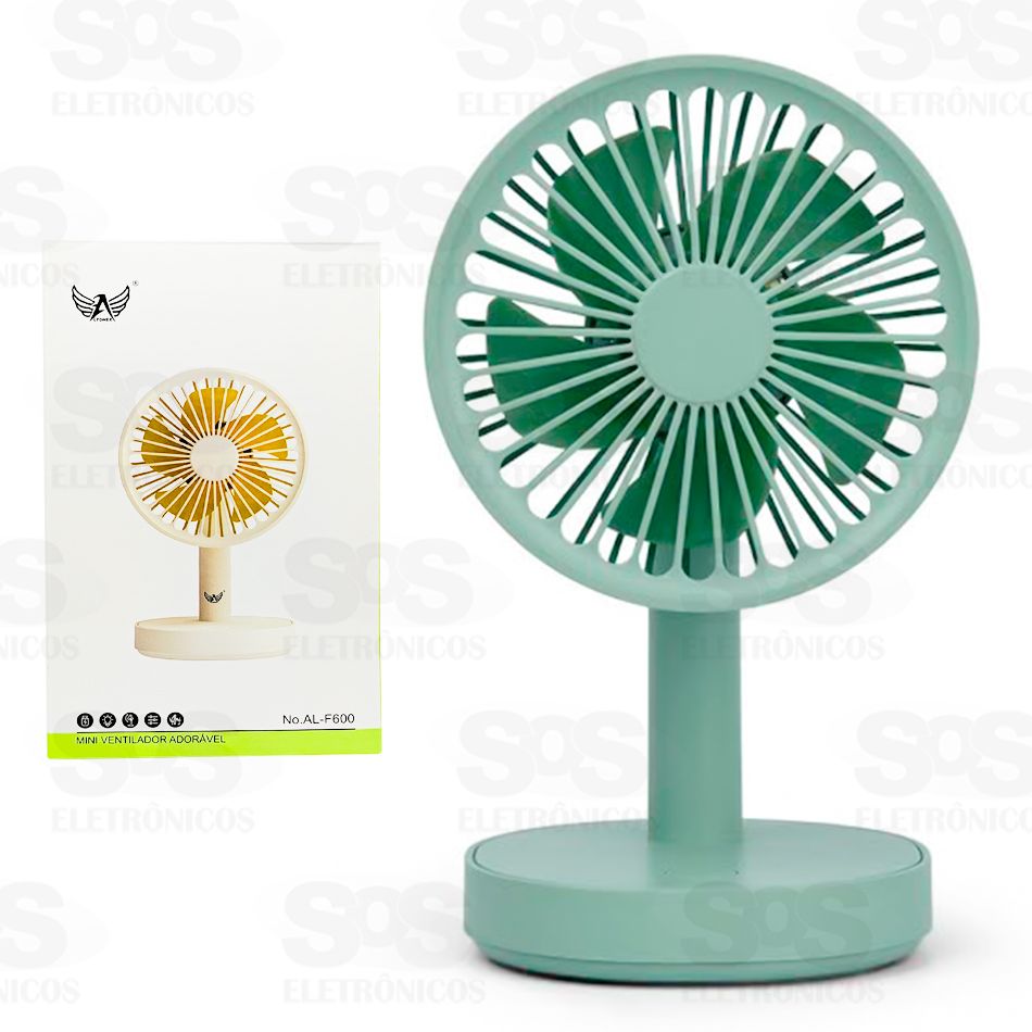 Mini Ventilador Portátil De Mesa USB Recarregável AL-F600