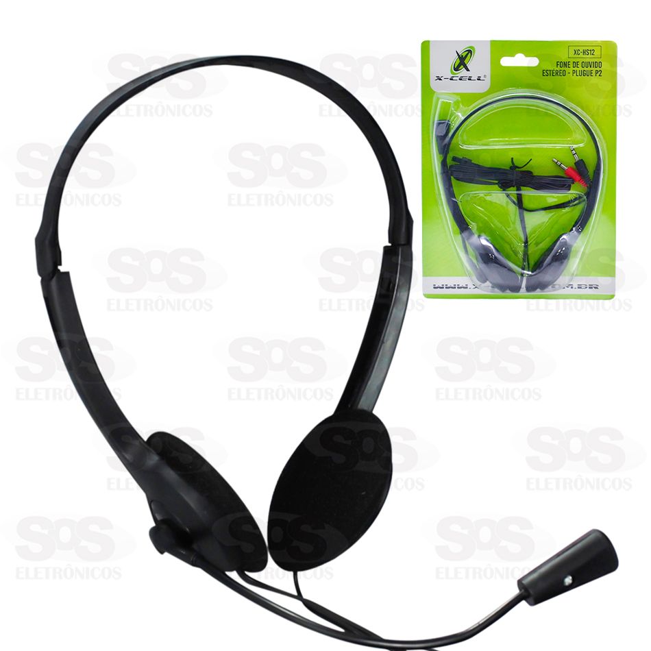 Fone Headset com Microfone X-Cell xc-hs12