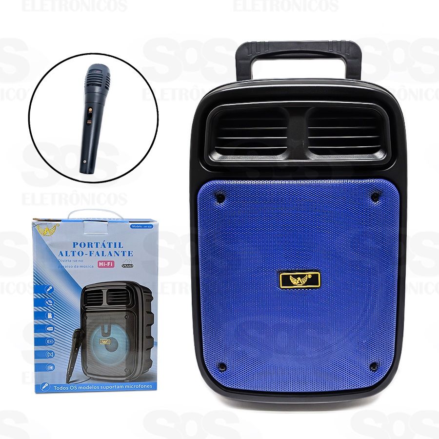 Caixa de Som Com Microfone 5W Altomex AM-838 - 835