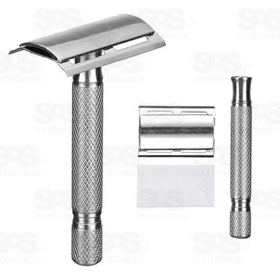 Aparelho de Barbear em Metal Com Lâmina Alshabab Aparelho de Barbear em Metal Com Lâmina Alshabab