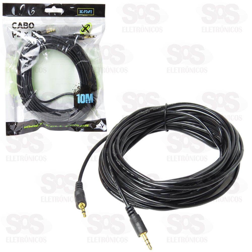 Cabo P2 Stereo 10 Metros X-cell xc-p2xp2