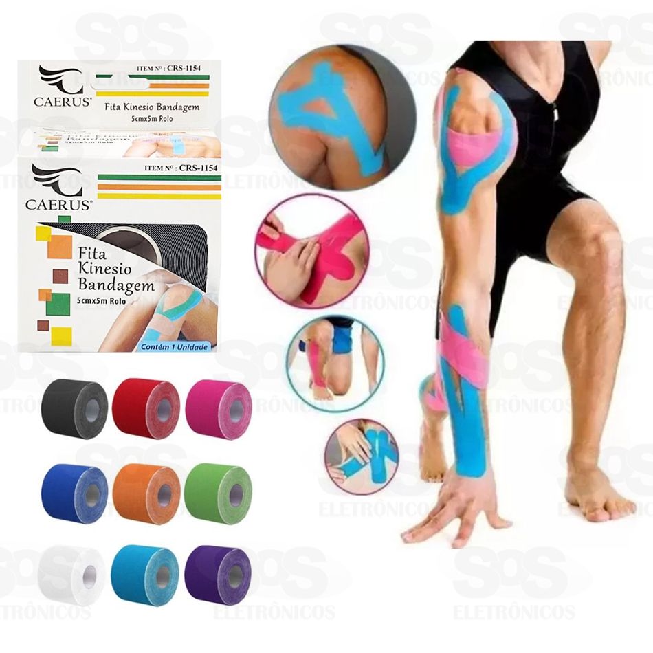 Fita Kinesio Bandagem 5 Metros Caerus crs-1154