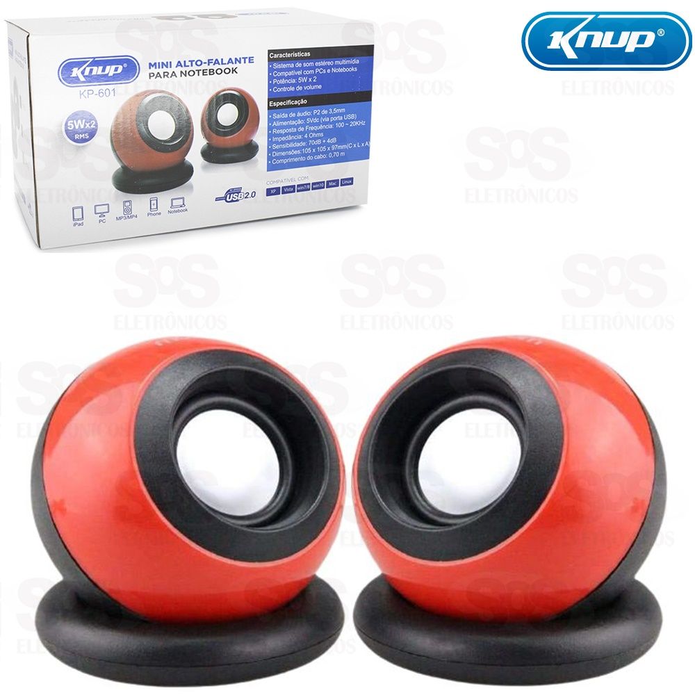 Caixa De Som Multimídia 10W Knup kp-601