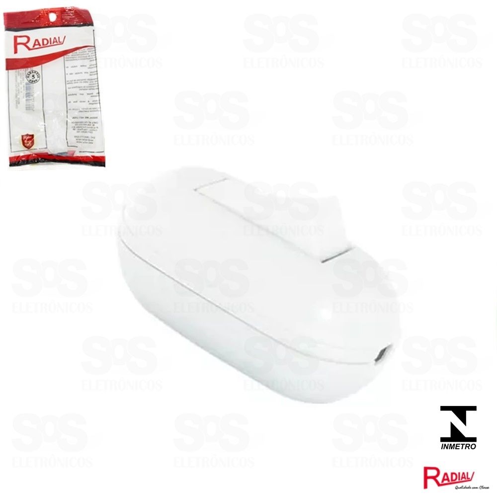 Interruptor Pera 1 tecla Simples Branco Radial 1801074