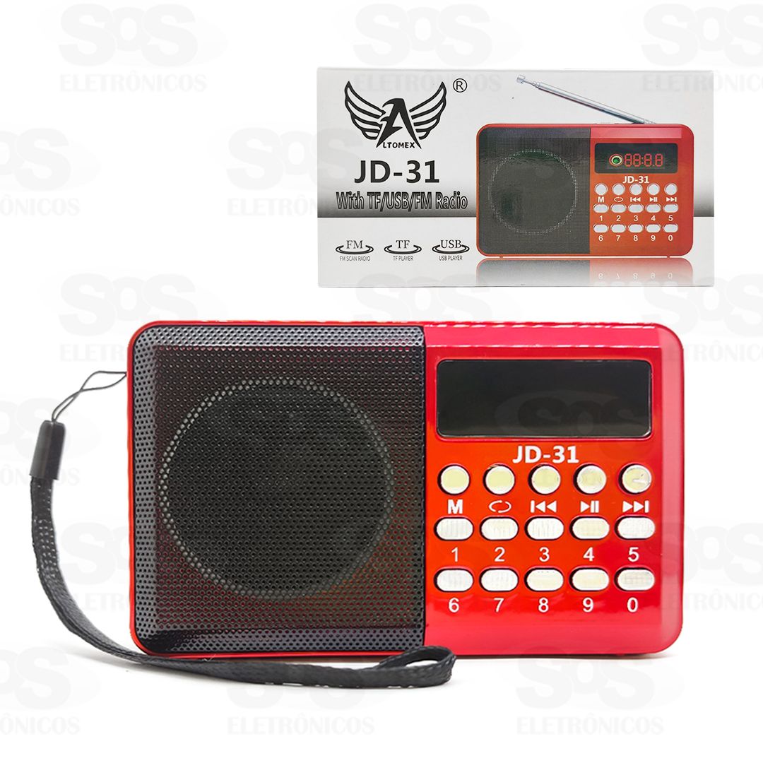 Mini Rádio Recarregável Com Bluetooth Altomex JD-31