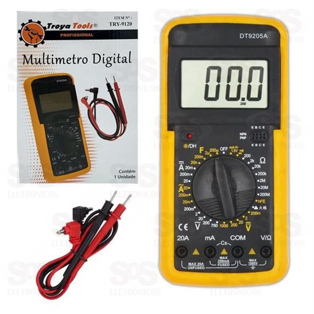 Multímetro Digital Profissional Troya Tools try-9120