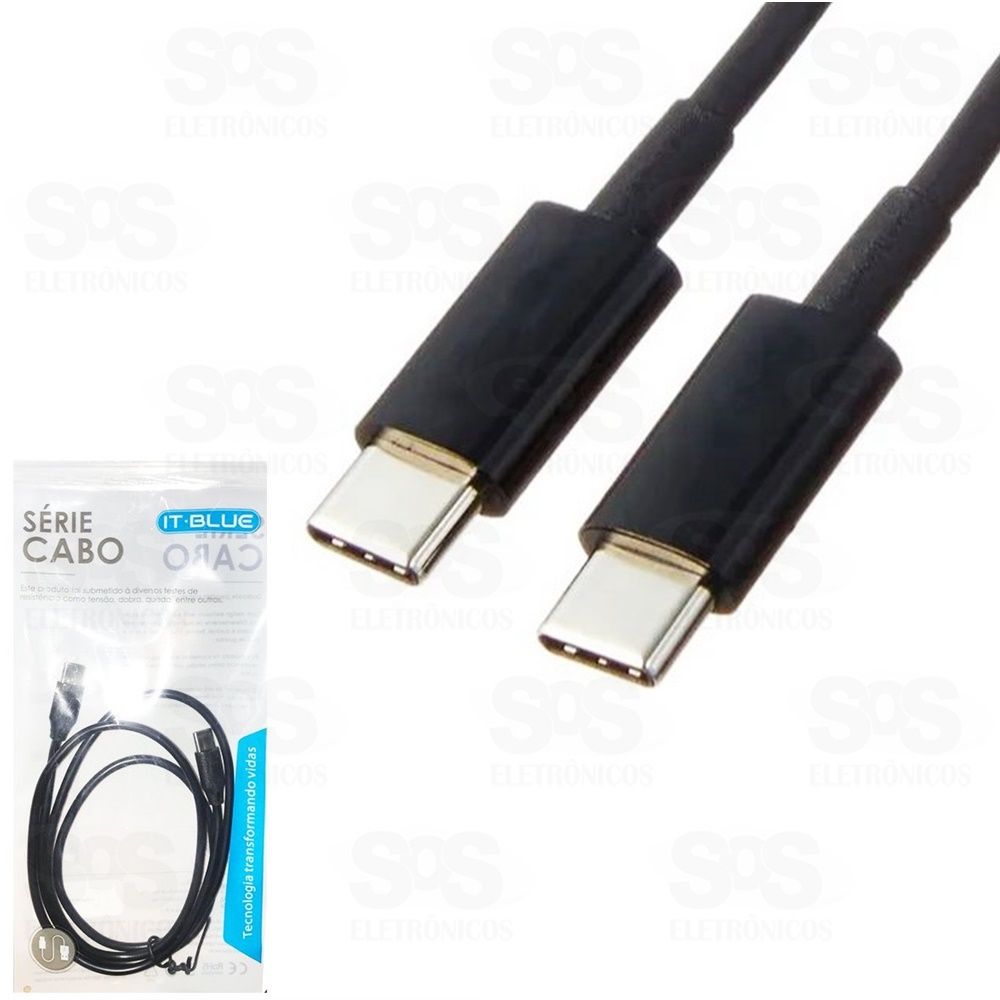 Cabo de Dados Type C + Type C 2.4A 1 Metro It-Blue le109