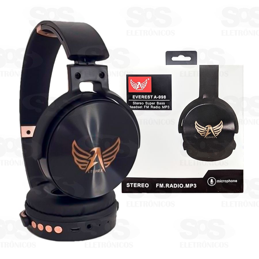 Fone De Ouvido Super Bass Everest A-998 Altomex