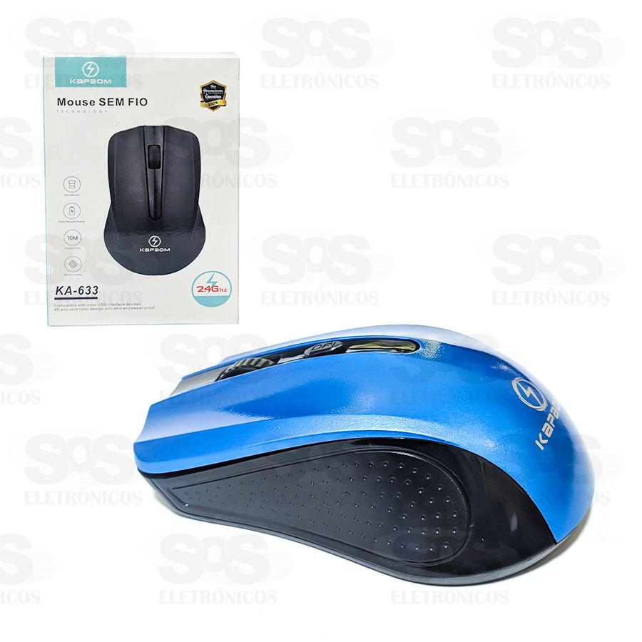 Mouse Gamer Sem Fio DPI Ajustável Kapbom ka-633