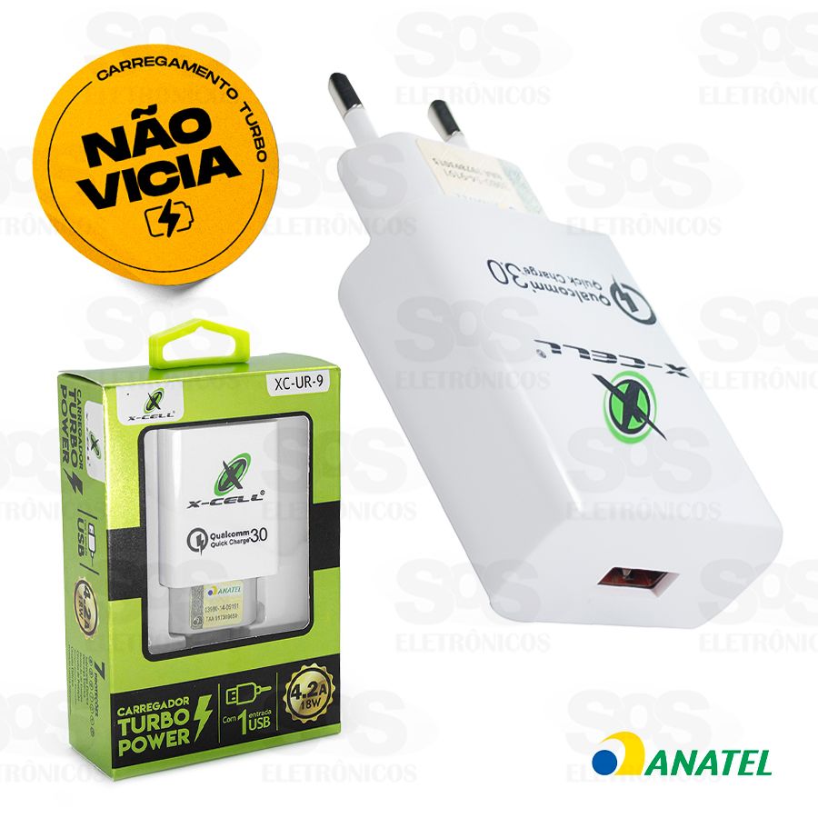 Carregador de Parede Turbo Power USB 30W X-Cell xc-ur-9
