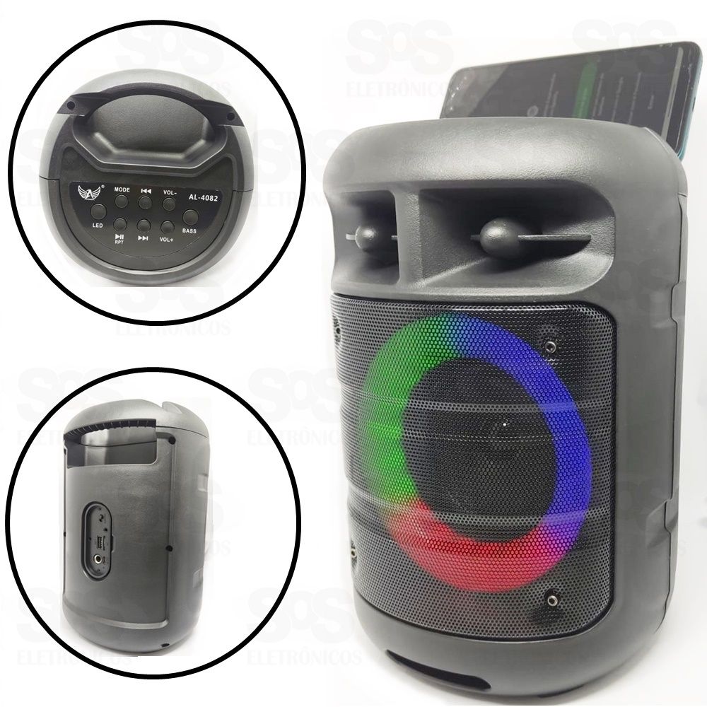 Caixa De Som 10W Rockbox Light Speaker Altomex al-4082