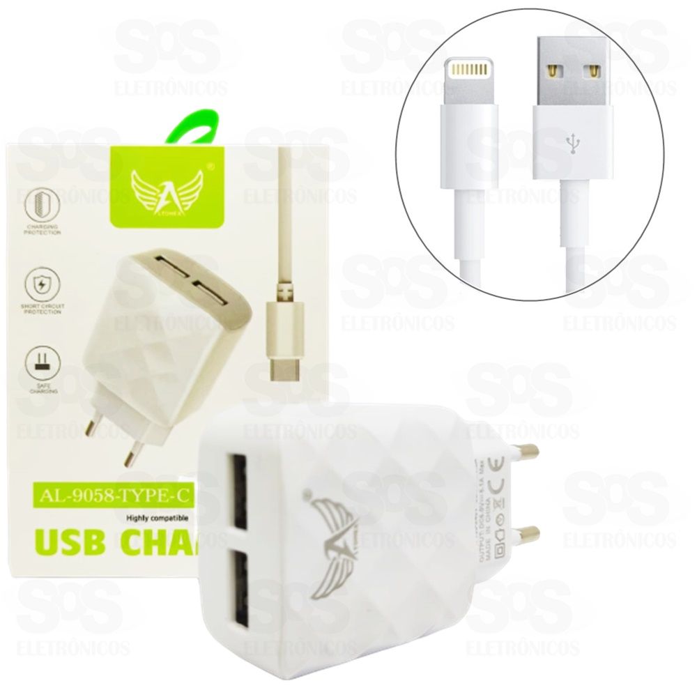 Carregador Iphone 2 USB 5.1A Altomex al-9058-5g