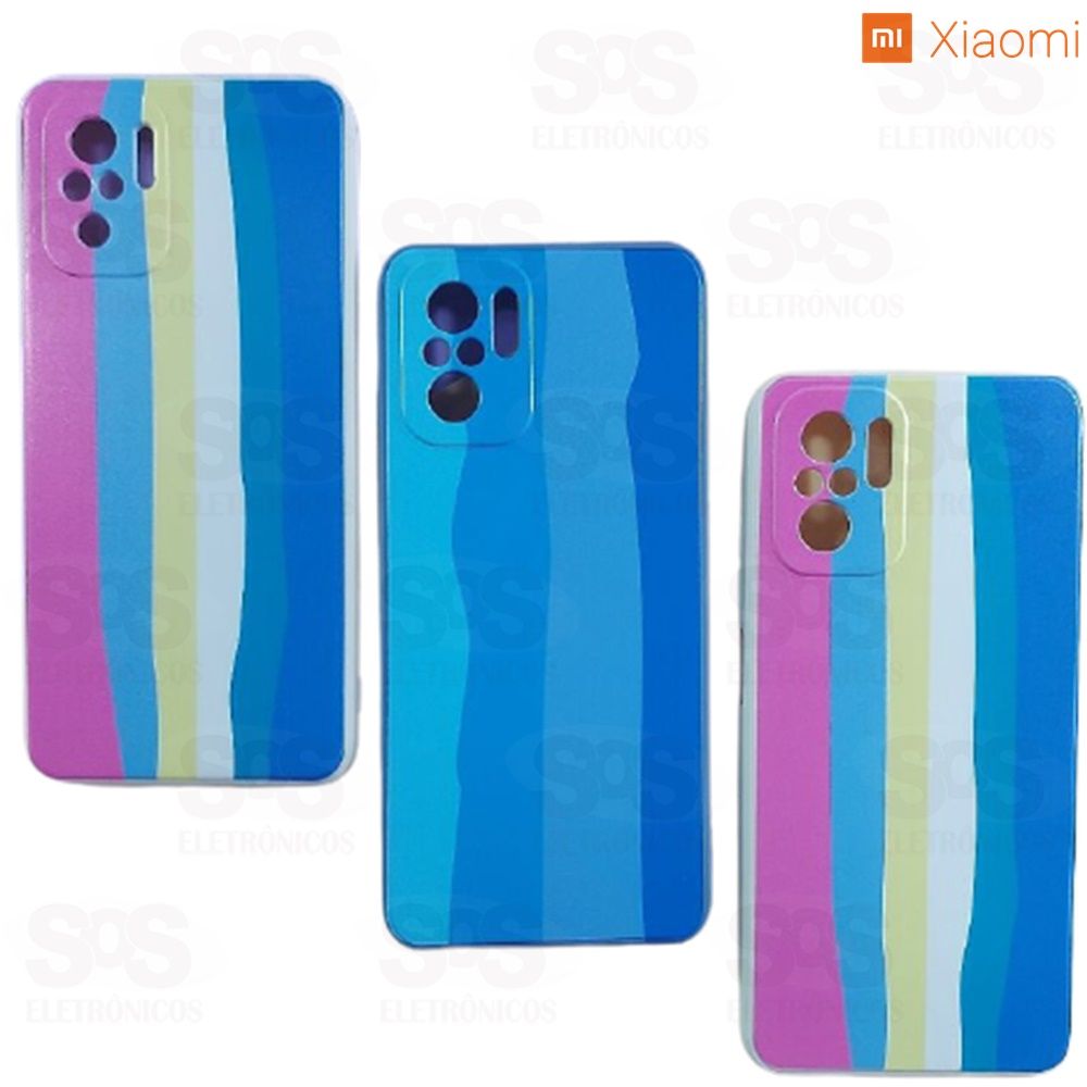 Capa Acrlica Arco Iris Xiaomi Note 10 4G Cores Variadas 