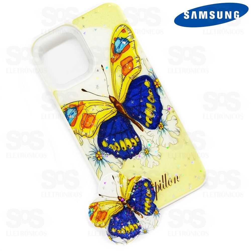 Capa Com Popsocket Samsung A20S Cores E Estampas Variadas