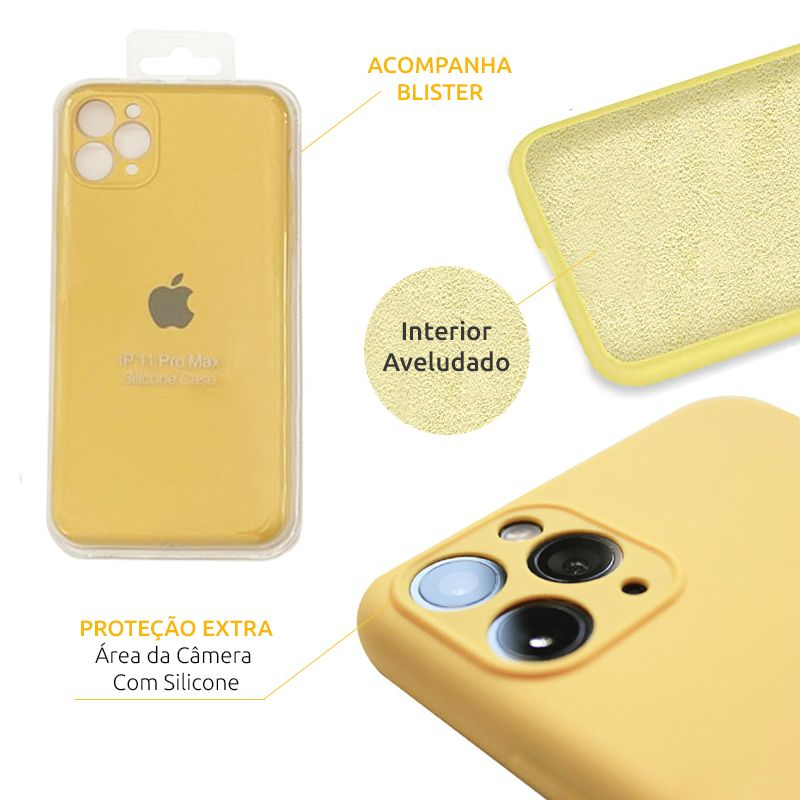 Case Aveludada Blister Iphone 11 Pro Max  Cores Variadas 