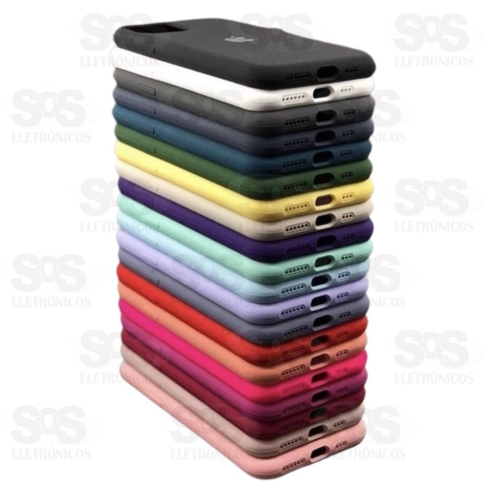 Case Aveludada Iphone XR Cores Variadas Embalagem Simples 
