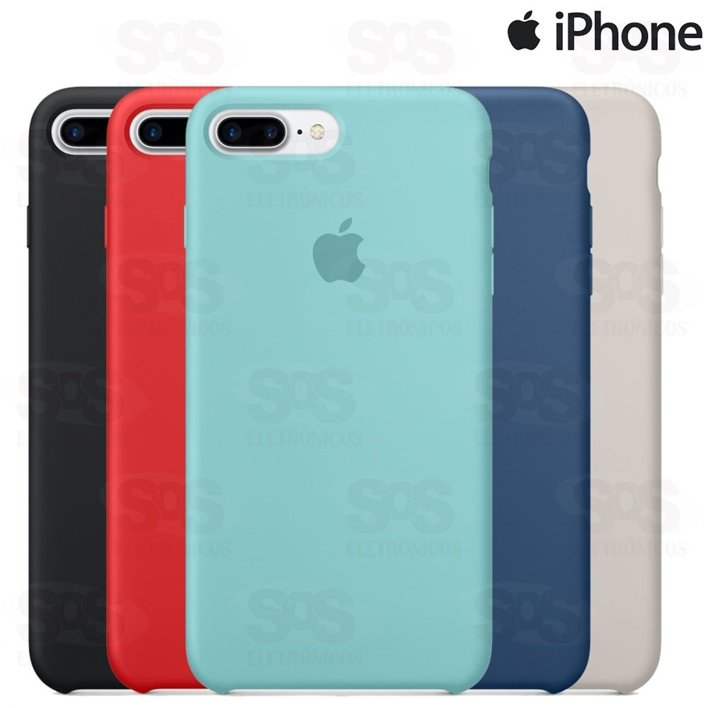 Case Aveludada Iphone  7G Plus Cores Variadas Embalagem Simples 