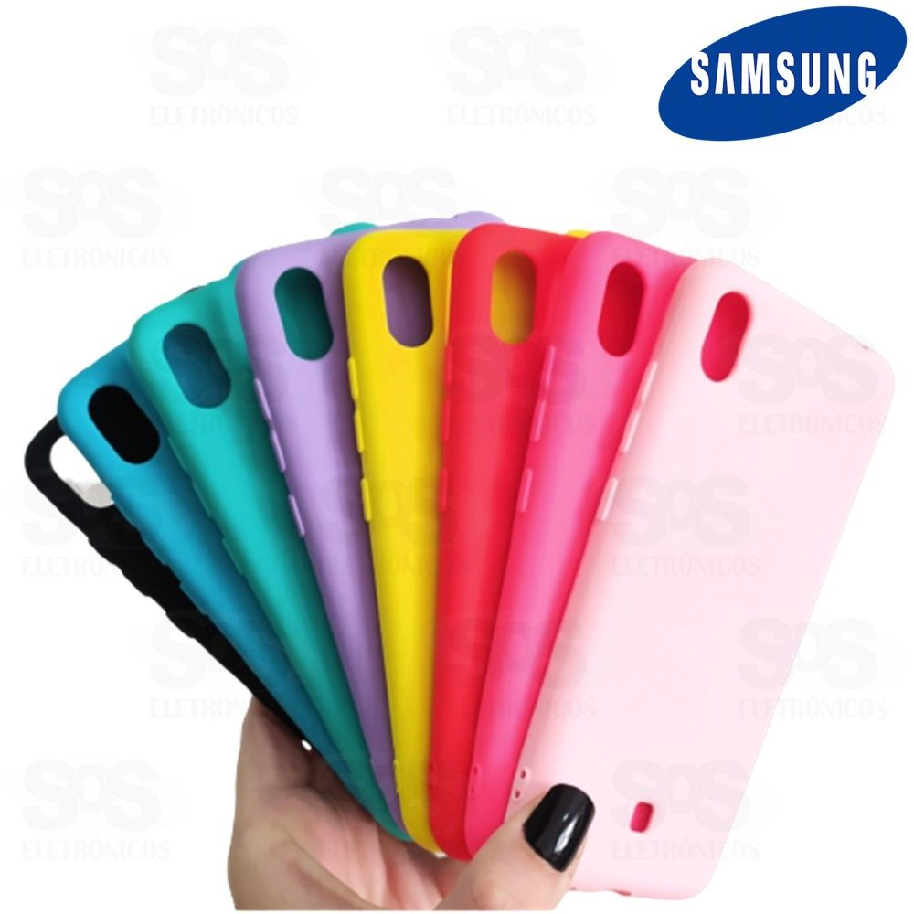 Case Aveludada Samsung A20S Cores Variadas Embalagem Simples 
