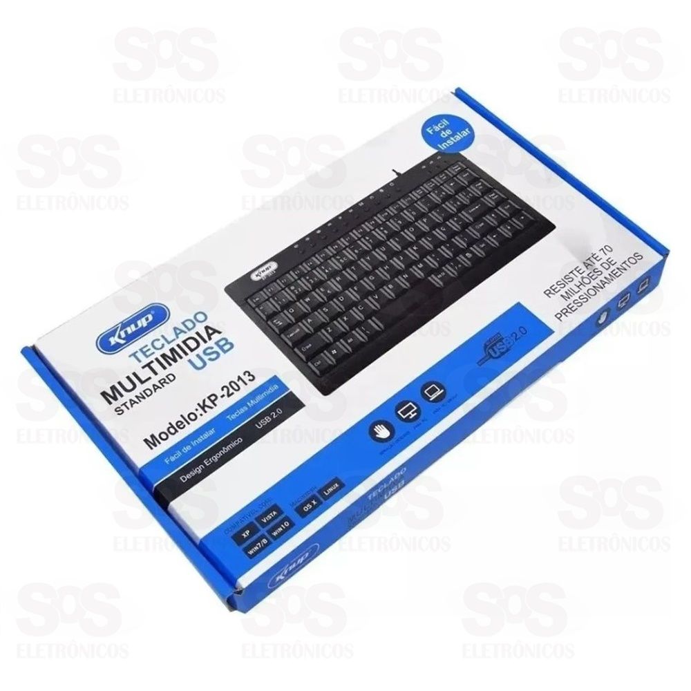 Mini Teclado USB Multimidia Padro ABNT2 Knup Kp-2013