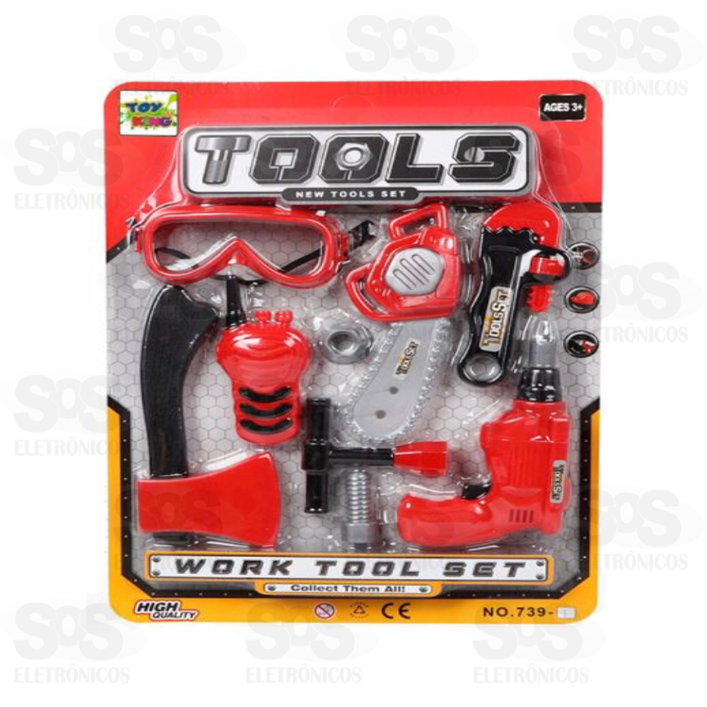 Kit De Ferramentas 9 Peas Toy King TK-AB2498