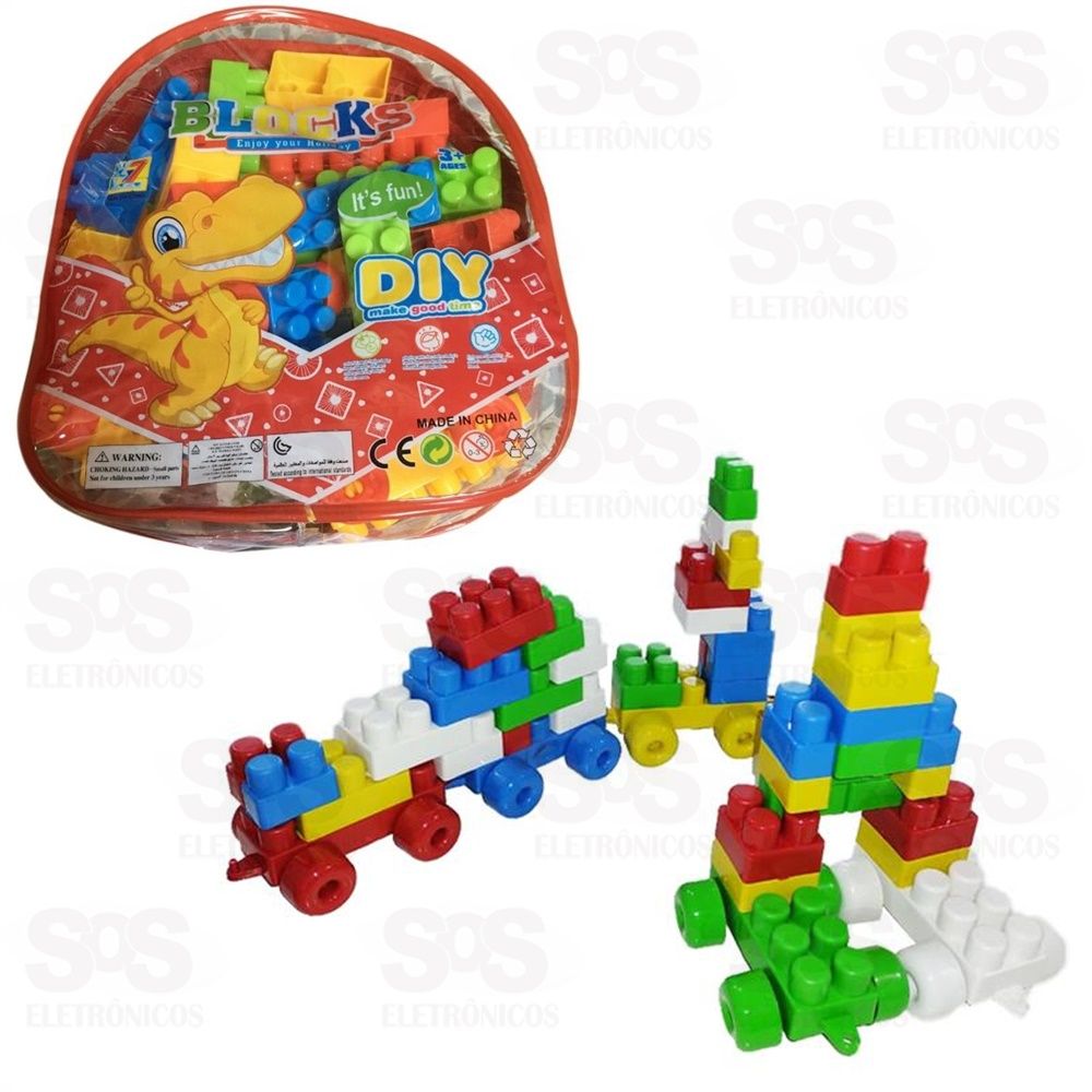 Blocos De Montar Com 50 Unidades Toy King tk-ab2598