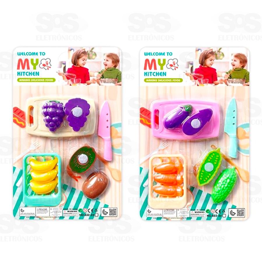 Kit Cozinha Frutas 10 Peas Toy King tk-ab2830