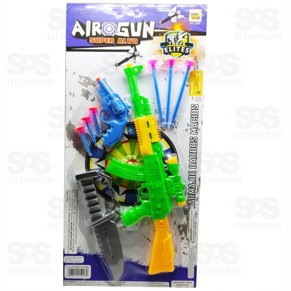 Brinquedo Kit Mini Pistola Com Dardos Ventosa Lançador Arminha De