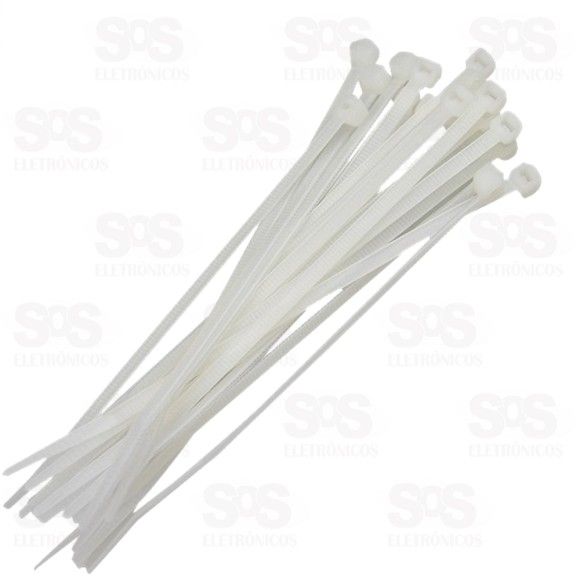 Abraçadeira De Nylon 3.60X400mm Branca e Preta 100 Unidades