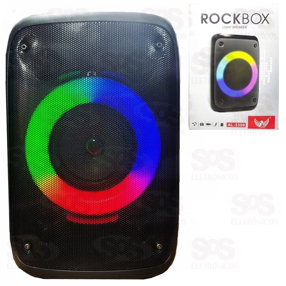 Caixa De Som 10W Rockbox Com Luzes RGB Altomex al-3309