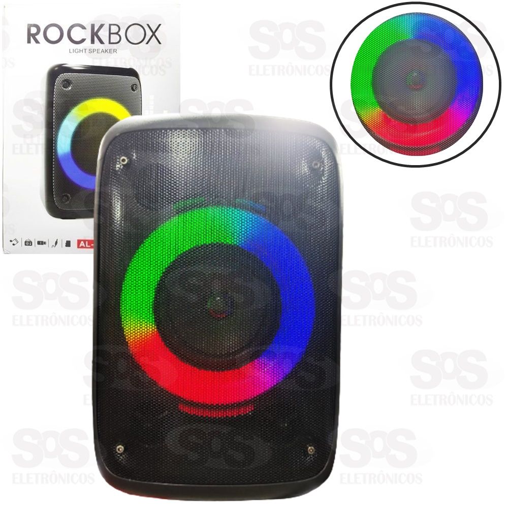 Caixa De Som 10W Rockbox Com Luzes RGB Altomex al-3309