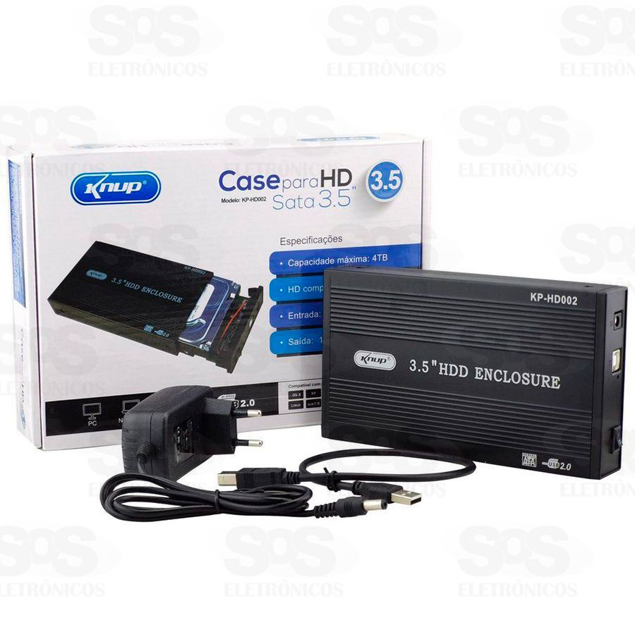 Case para hd sata 3 5 usb 3 0 knup kp hd004