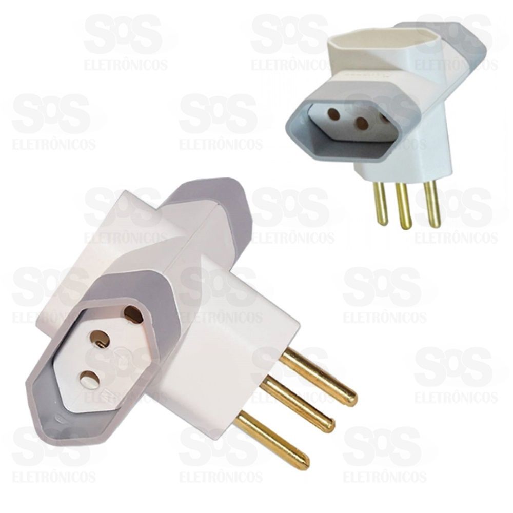 Adaptador 3 Saidas 2P+T Embalagem Com 10 Unidades 10A /250V Luster 1044