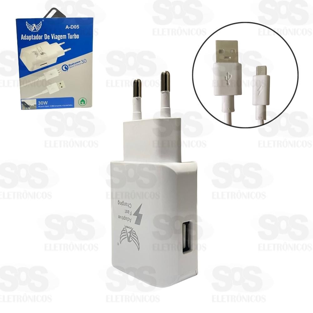 Kit Carregador Micro USB V8 30W Altomex A-D05