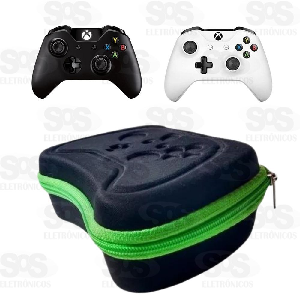 Case Estojo de Controle Xbox One Zíper Verde