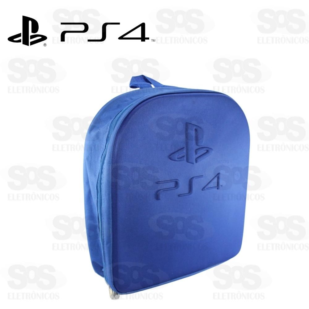 Mochila De Proteção Para Console PlayStation 4 Azul