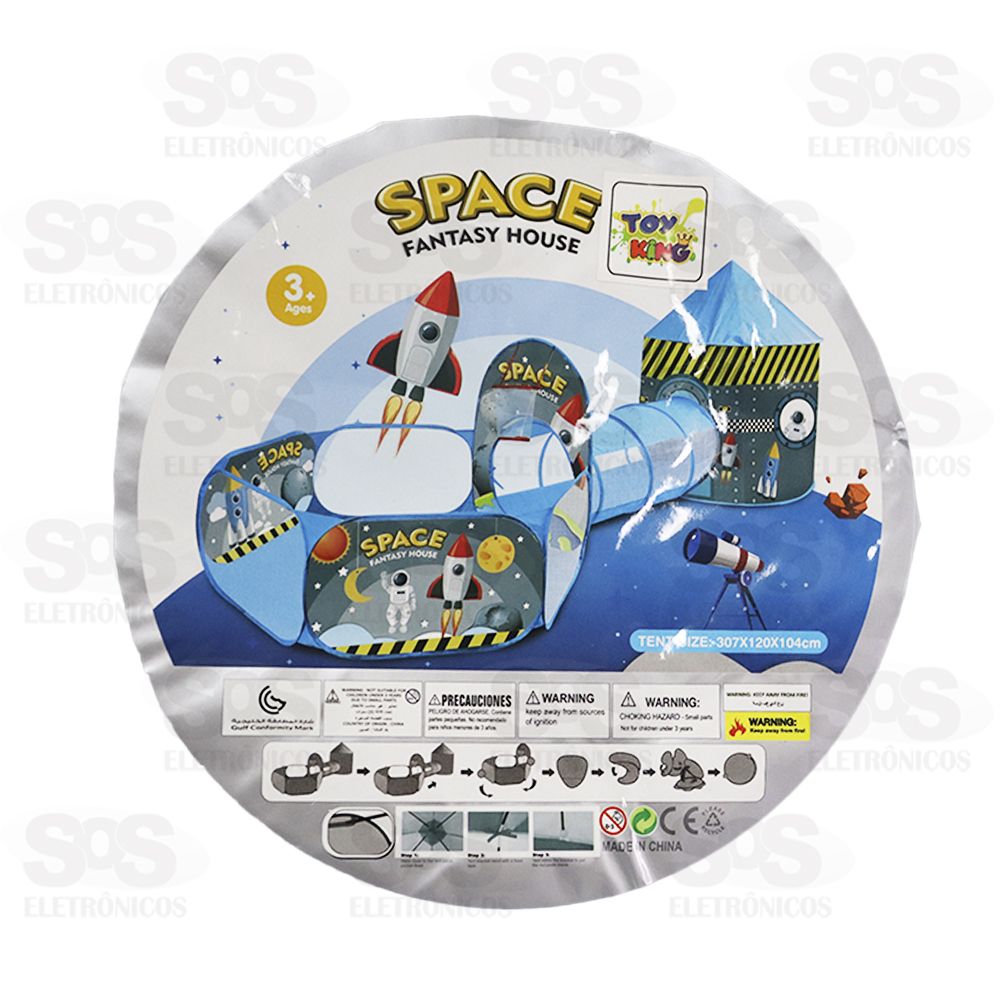 Barraca Infantil Com Tunel Foguete Toy King AB3351