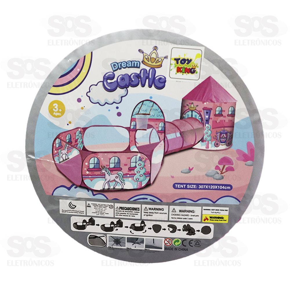 Barraca Infantil Com Tunel Castelo Toy King AB3350