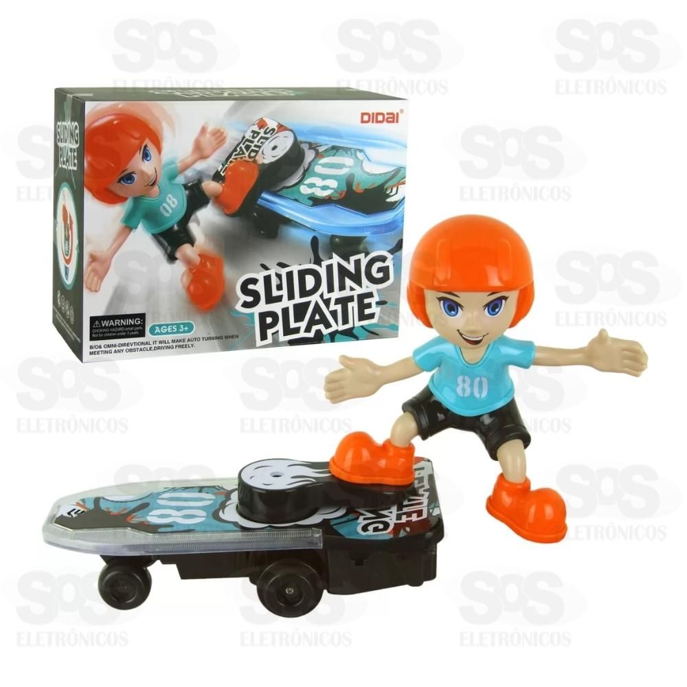 Boneco Skatista Faz Manobras Toy King TK-1456