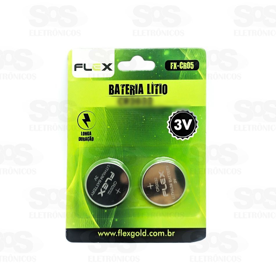 Bateria Moeda 1616 3V Cartela Com 2 Unidades Flex cr06