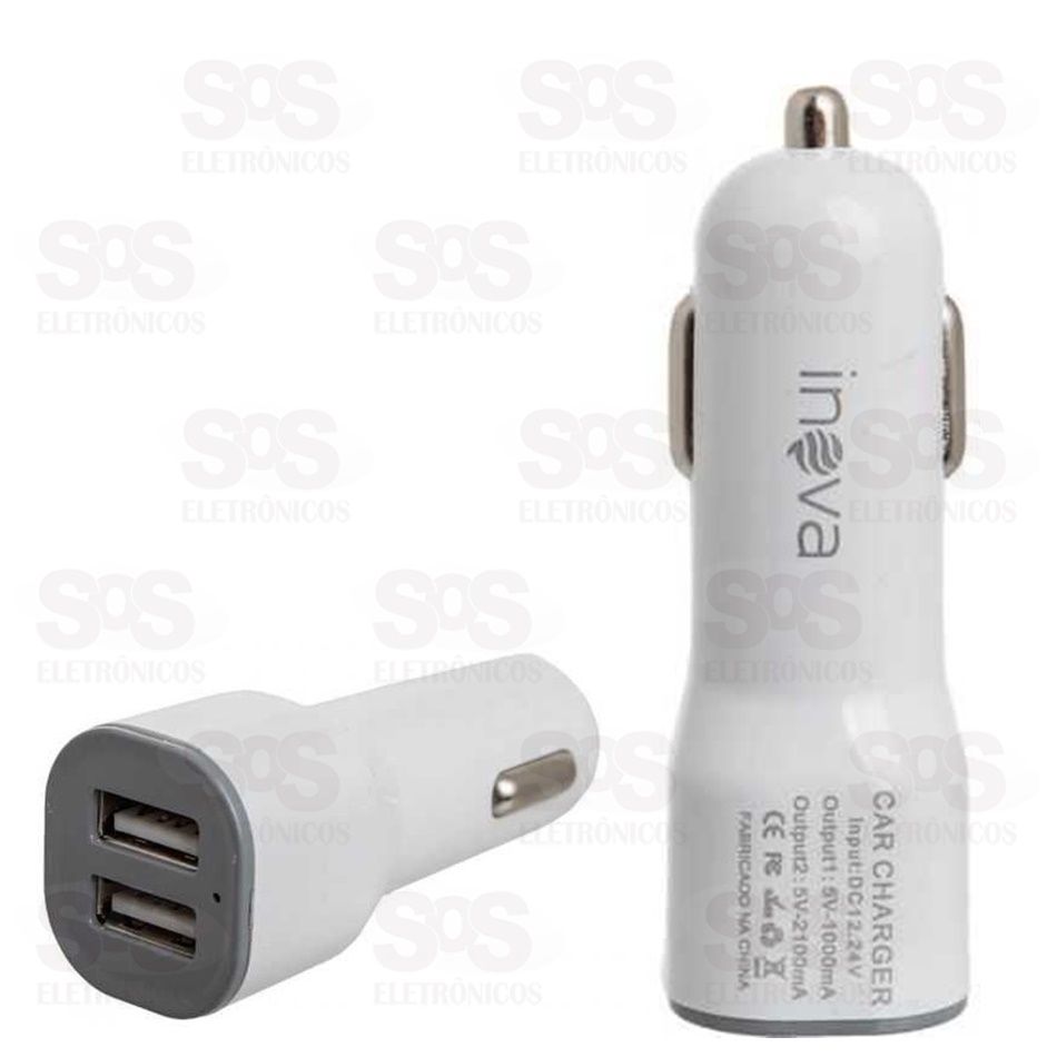 Carregador Veicular 2 USB Embalagem Econômica Inova 2049D