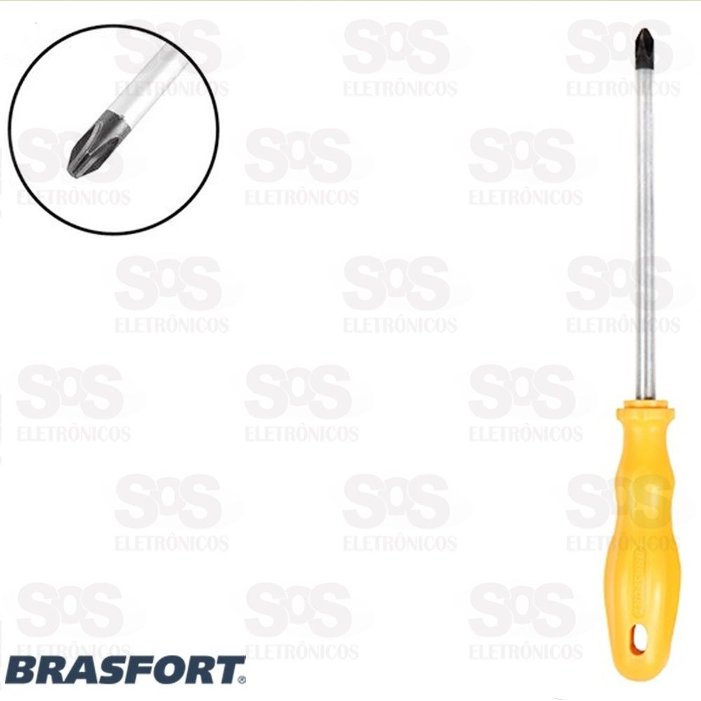 Chave Philips Magnética CR-V (12) 1/4 x6 Brasfort 8844
