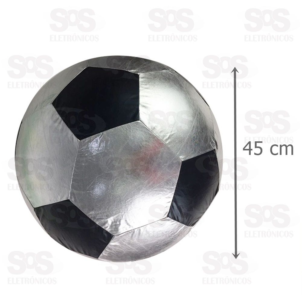 Bola Gigante Inflvel Tecido e Vinil 45 cm Cores Variadas