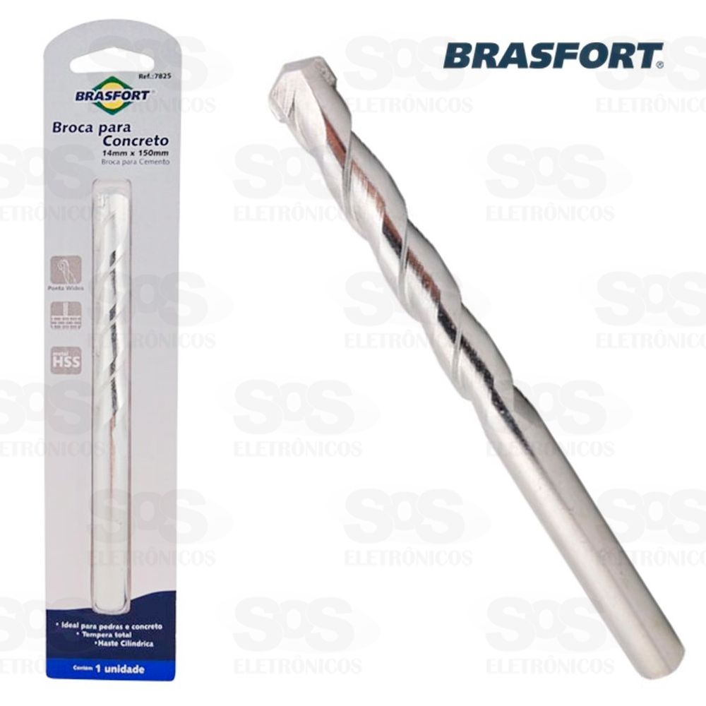 Broca Para Concreto 8mm Blister Brasfort 78158