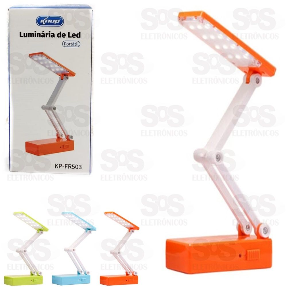 Luminária de Led Portátil Recarregável 12 Leds Knup FR503