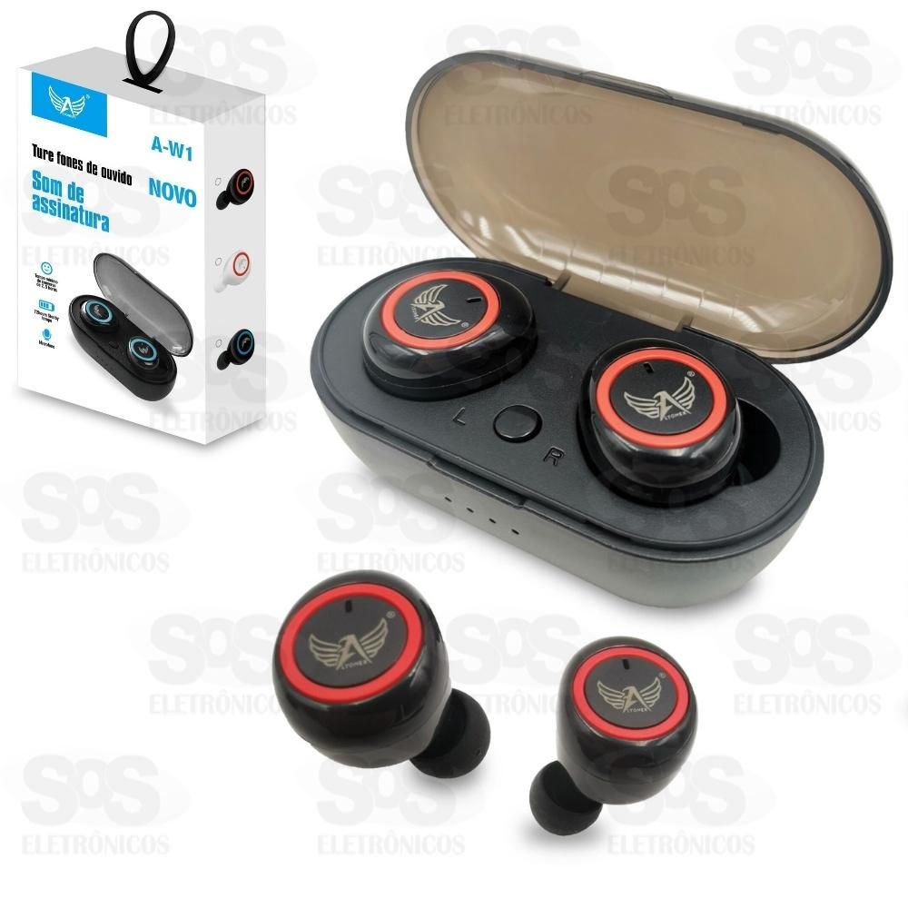 Fone de Ouvido Sem Fio Intra Auricular Bluetooth A-W1