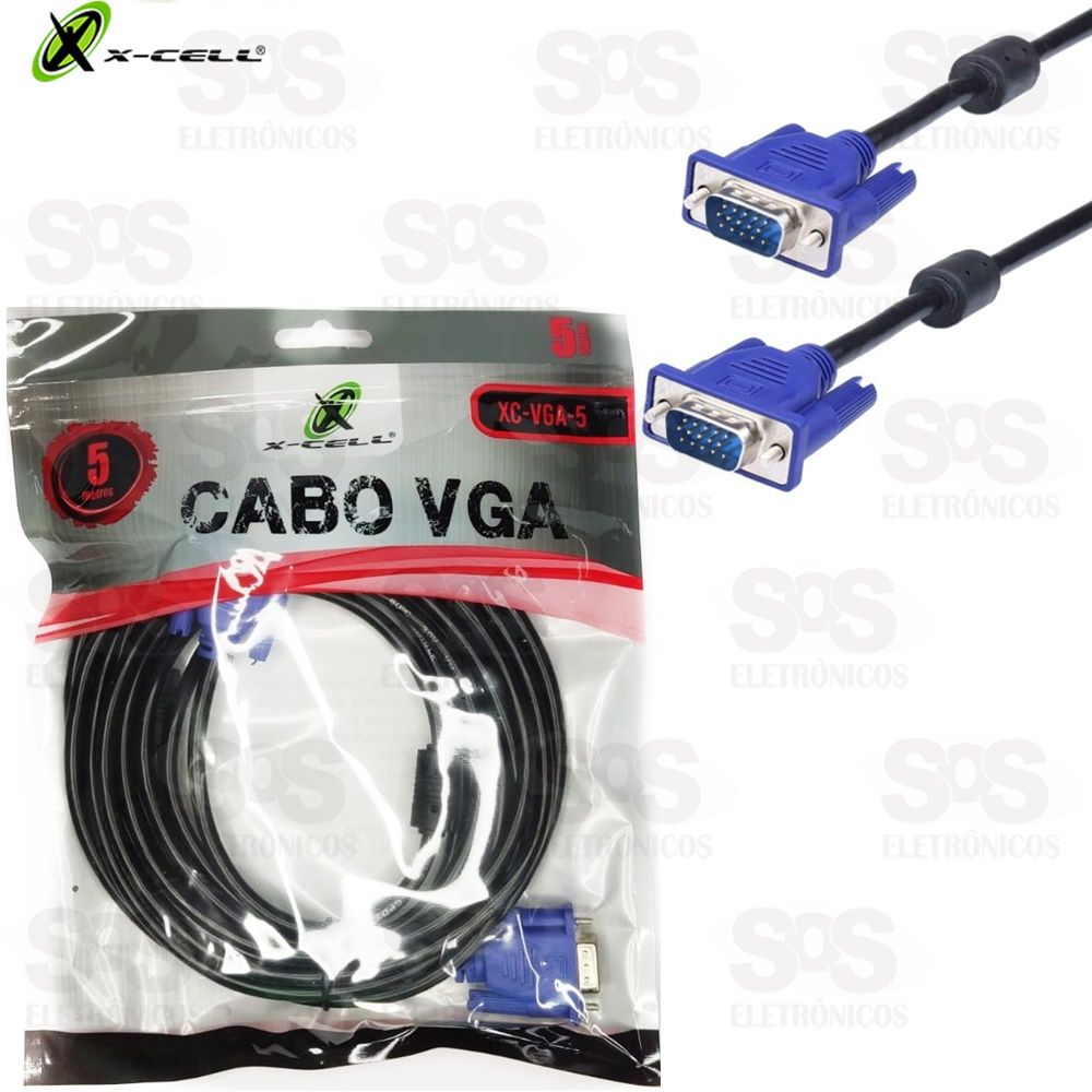 Cabo VGA 5 Metros X-Cell
