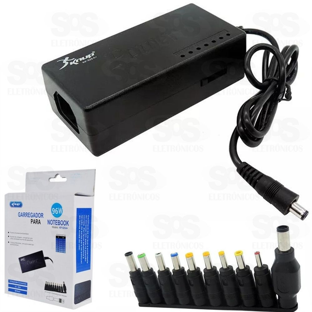 Fonte Universal Notebook Knup 9 Plugs 120w - KP-RR100