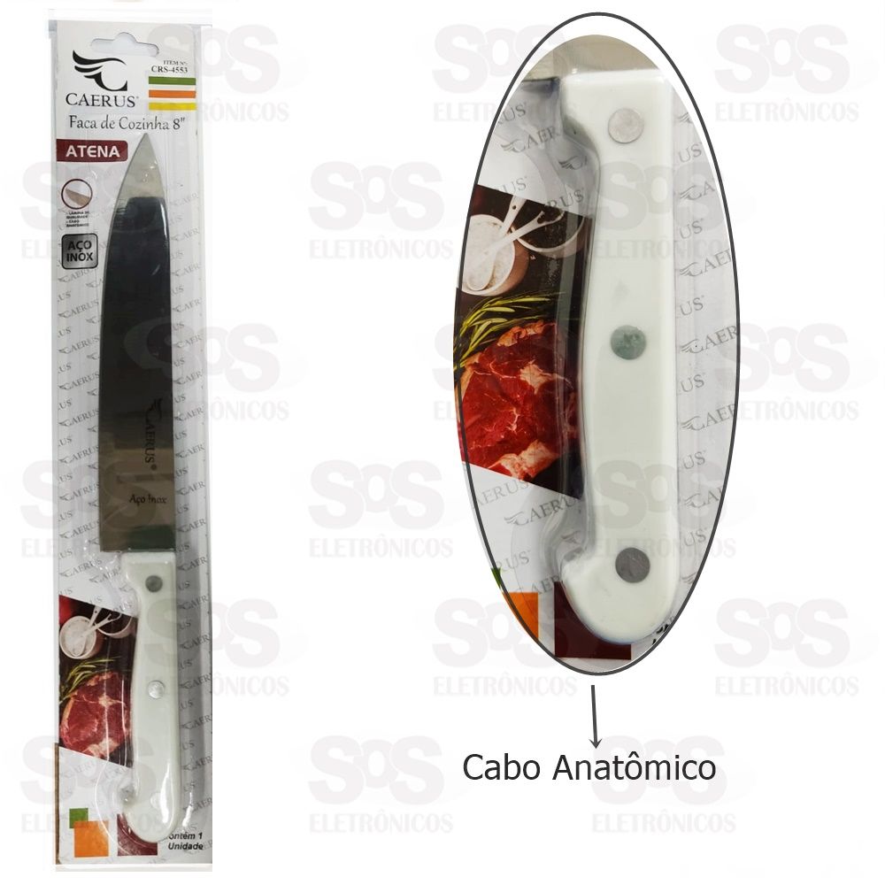 Faca De Cozinha Em Ao Inox 8 Caerus 4553