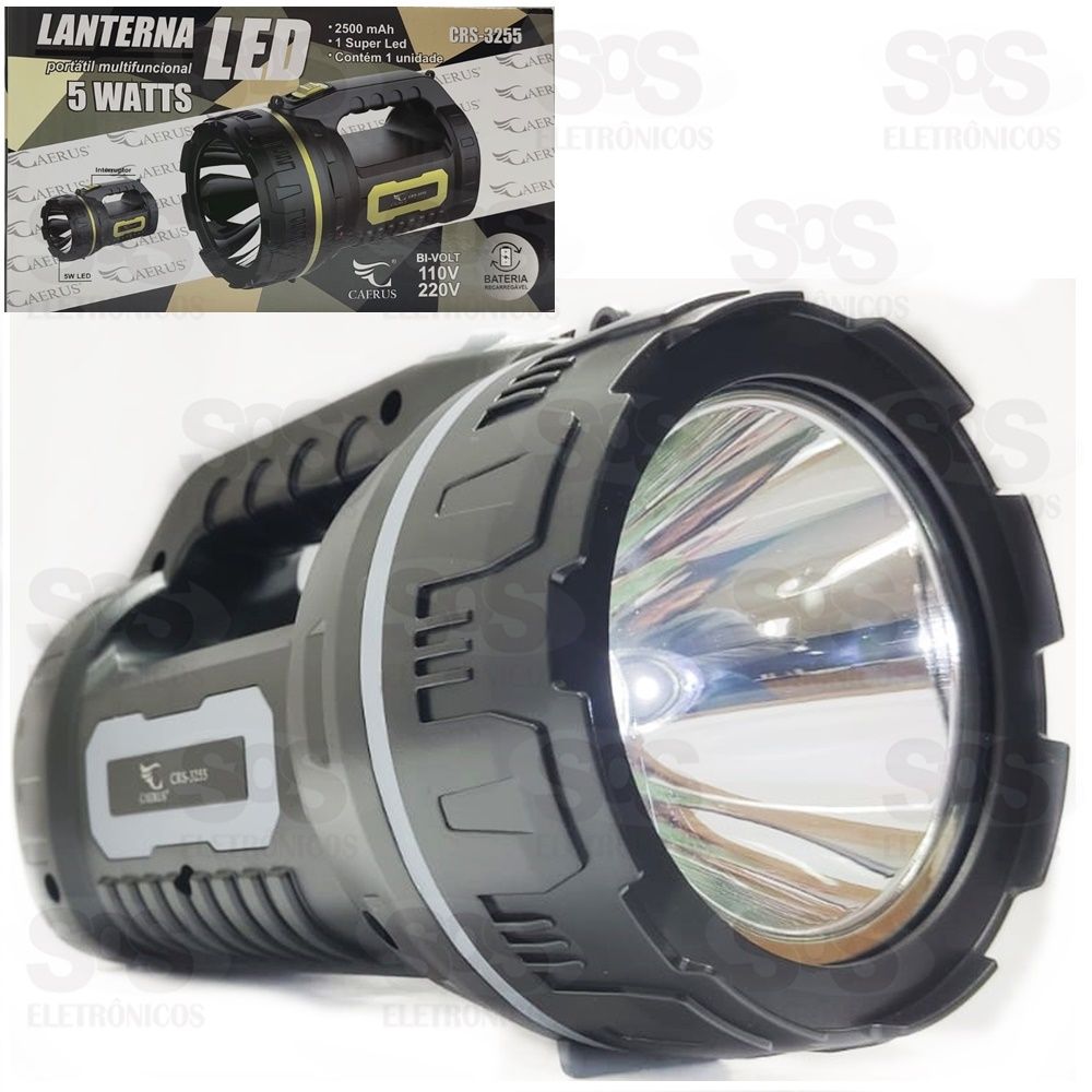 Lanterna Recarregável Super LED 5W Caerus 3255