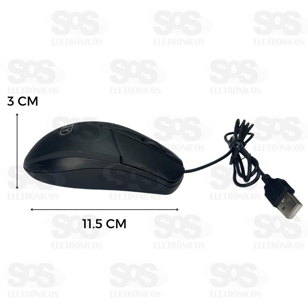 Mouse Óptico Com Fio USB 1000 DPI FY-679